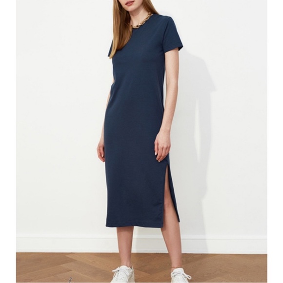 Pomander Place by Tuckernuck Navy Gio Maxi T-Shirt Dress Size Small Shift Tee - Picture 1 of 4